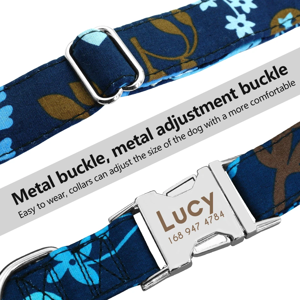 Custom nylon pet collar with ID tag #2