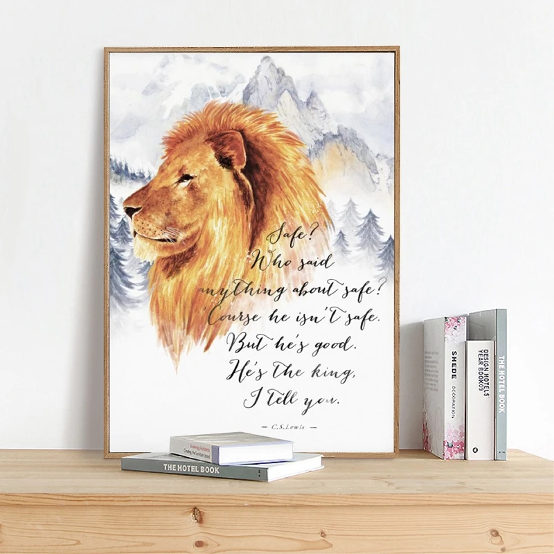 Narnia Art Print c. S. Льюис цитаты постер печать на холсте вдохновляющая Каллиграфия Живопись Библейский стих гостиная домашний декор