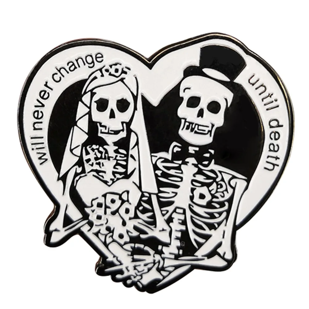 

Will Never Change Until Death Pin Valentines Day Gift Badge for Him Boyfriend Her Wife Husband Wedding Anniversary Lovers