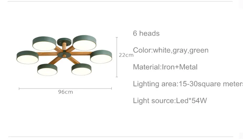 Одноцветные деревянные потолочные люстры в скандинавском стиле, монтируемые на поверхности с железным абажуром, потолочные лампы в виде дерева, светодиодный светильник в помещении