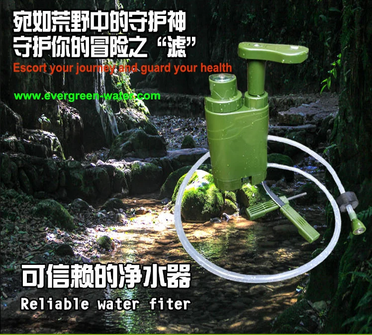 Открытый фильтр питьевой воды/портативный очиститель воды для проводника/армии/Путешествия/экспедитора/активиста поля/hiker+ 1 дополнительный фильтр