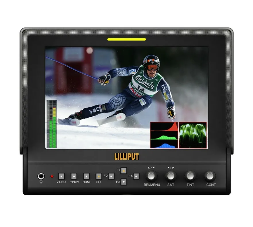 US $369.00 Lilliput 663P27 Inch 169 LED Field Monitor With HDMI YPbPr Via BNC Collapsible Sun Hood Optimised For DSLR Cameras