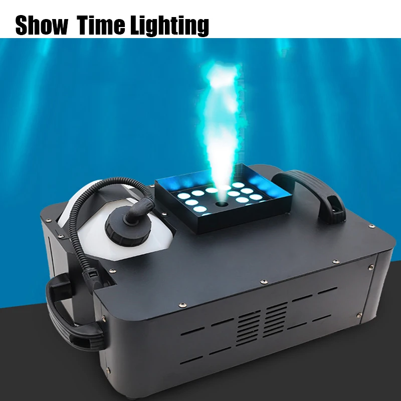 إظهار الوقت 1500 W Led الضباب آلة التحكم عن بعد يمكن مكان العمودية آلة لصنع الدخان RGB led ديسكو DJ حزب جعل الضباب المنزل ترفيه