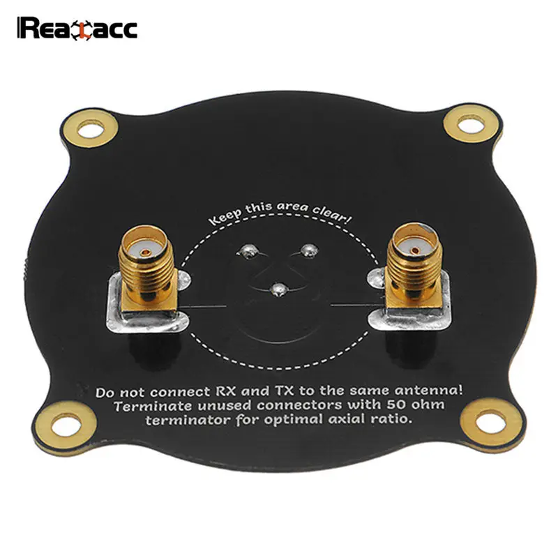 Realacc 5,8 GHz 9.4dBi Тройная подача патч антенна SMA/RP SMA Направленная круговая поляризованная FPV антенна для очков Fatshark