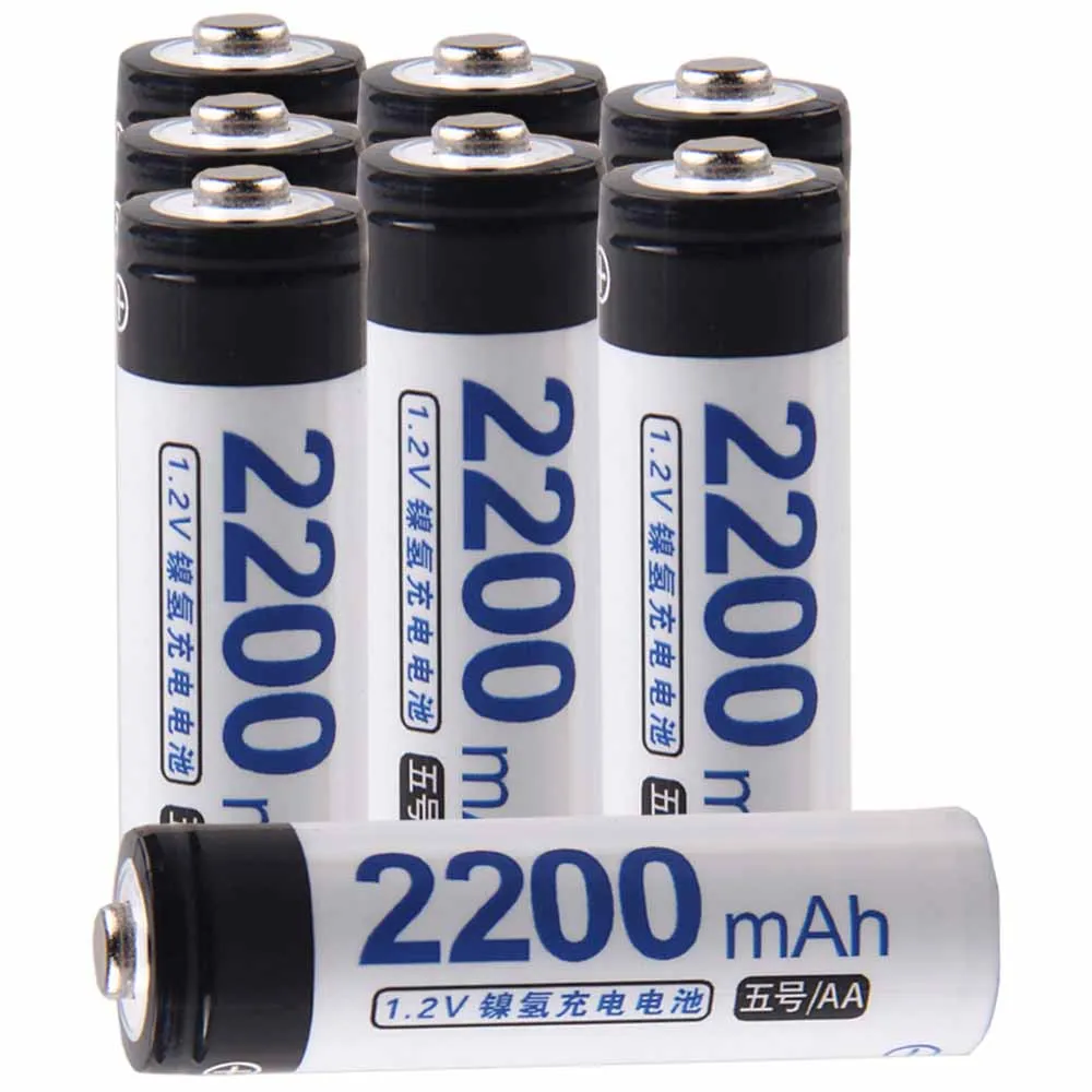 

Lowest price 8 piece AA battery 1.2v batteries rechargeable 2200mAh nimh battery for power tools akkumulator