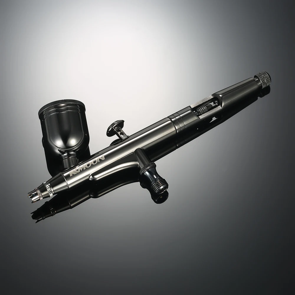 

KKmoon airbrush kit Gravity Feed Dual-Action spray gun 0.3mm 8cc Trigger paint gun sandblaster for Art Craft Model Painting+ Box