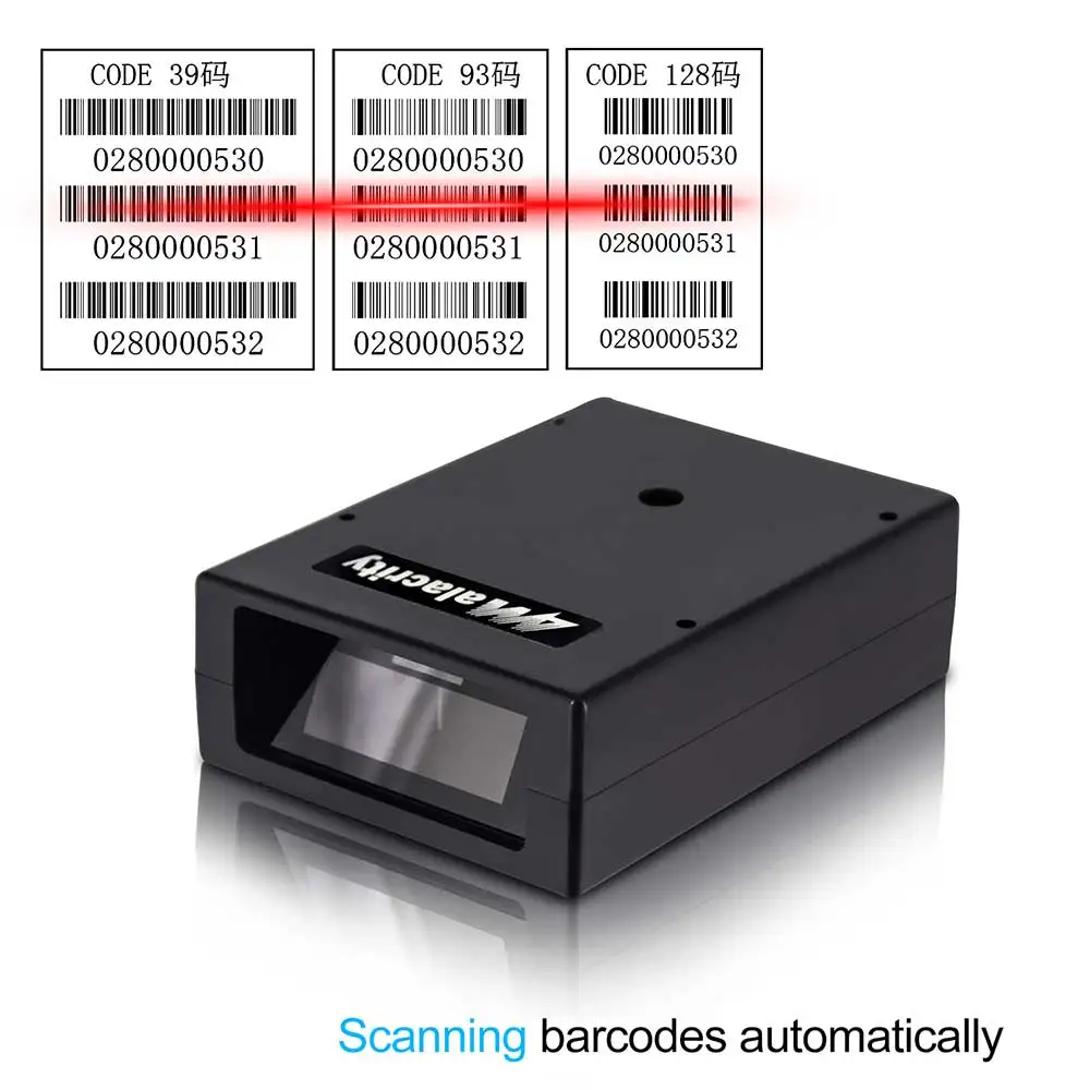 Symcode التلقائي الباركود ماسحة ، USB الليزر السلكية يده صندوق قابل للحمل التلقائي 1D قارئ شفرة التّعرّف Symcode التلقائي الباركود ماسحة ، USB الليزر السلكية يده صندوق قابل للحمل التلقائي 1D قارئ شفرة التّعرّف