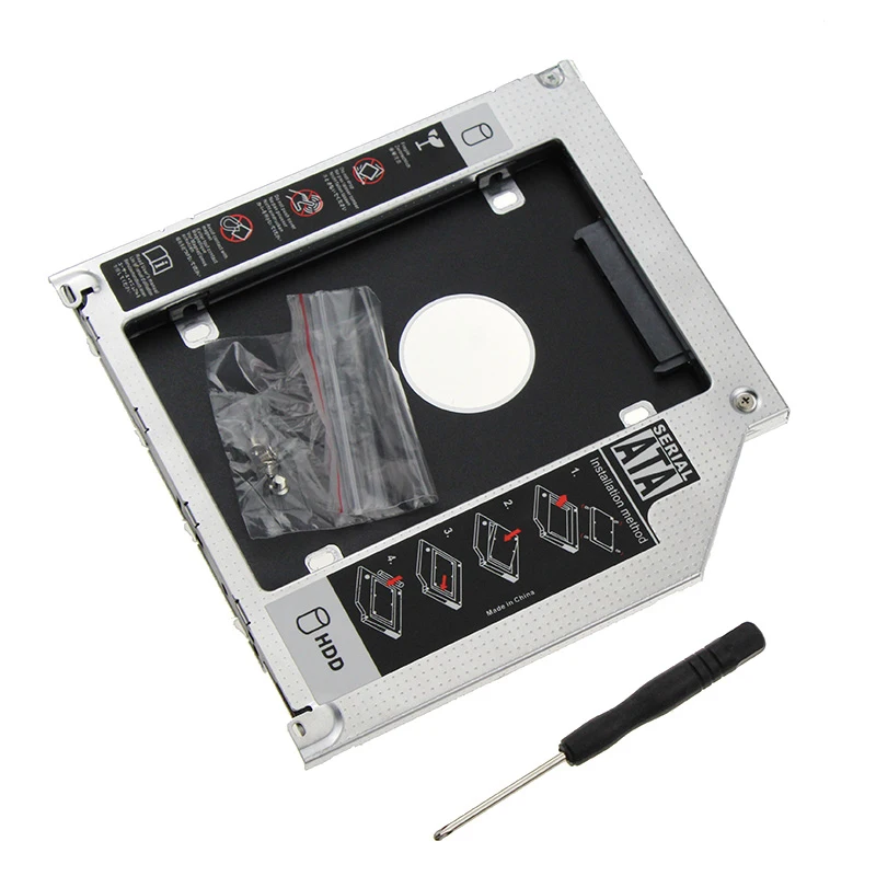 Aluminum SATA 3.0 2nd HDD Caddy 9.5mm SSD CD DVD Case HDD Enclosure For Apple Macbook Pro Air 13