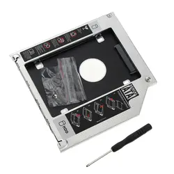 Горячие SellingAluminum SATA 3,0 2nd HDD Caddy 9,5 мм SSD Дело HDD корпус для Apple Macbook Pro Air 13" 15 "17" SuperDrive Optibay