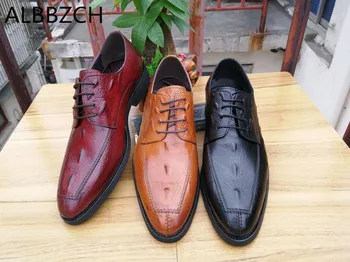 

Trend mens business dress shoes crocodile pattern wedding shoes men quality genuine leather lace up high grade office work shoes