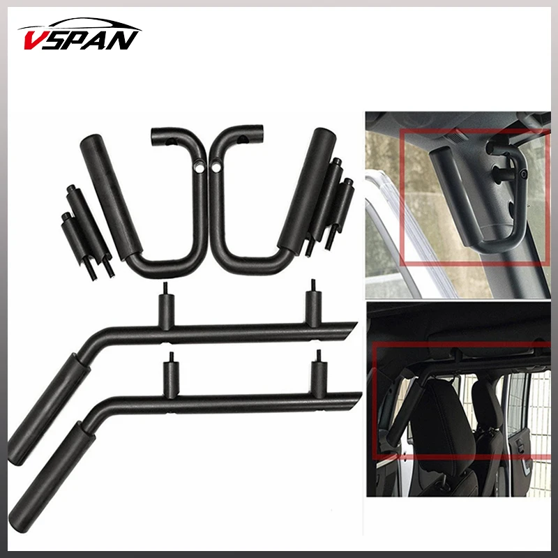 Front / Rear Seat Grab Handles Grab Bars for Jeep Wrangler JK TJ