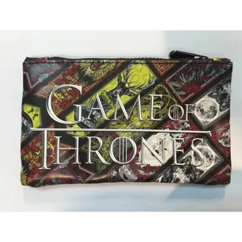 

Game of Thrones Purse Leather Wallet Pen Pencil Bags for Students Stationery Bag portemonnee Animation Boy Girl Fashion Wallets