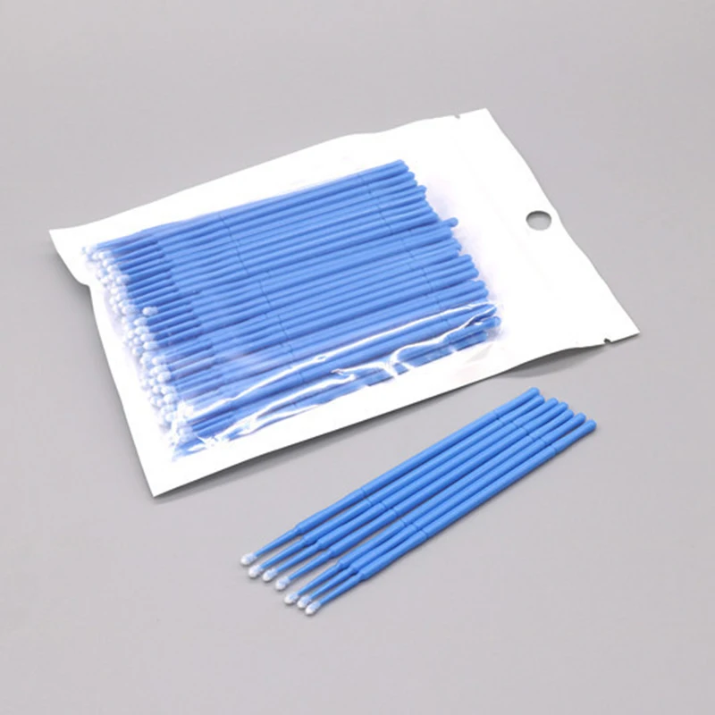 100pcs Extension Eyelash Microbrushing Supply Regular Cotton Swab Eyes