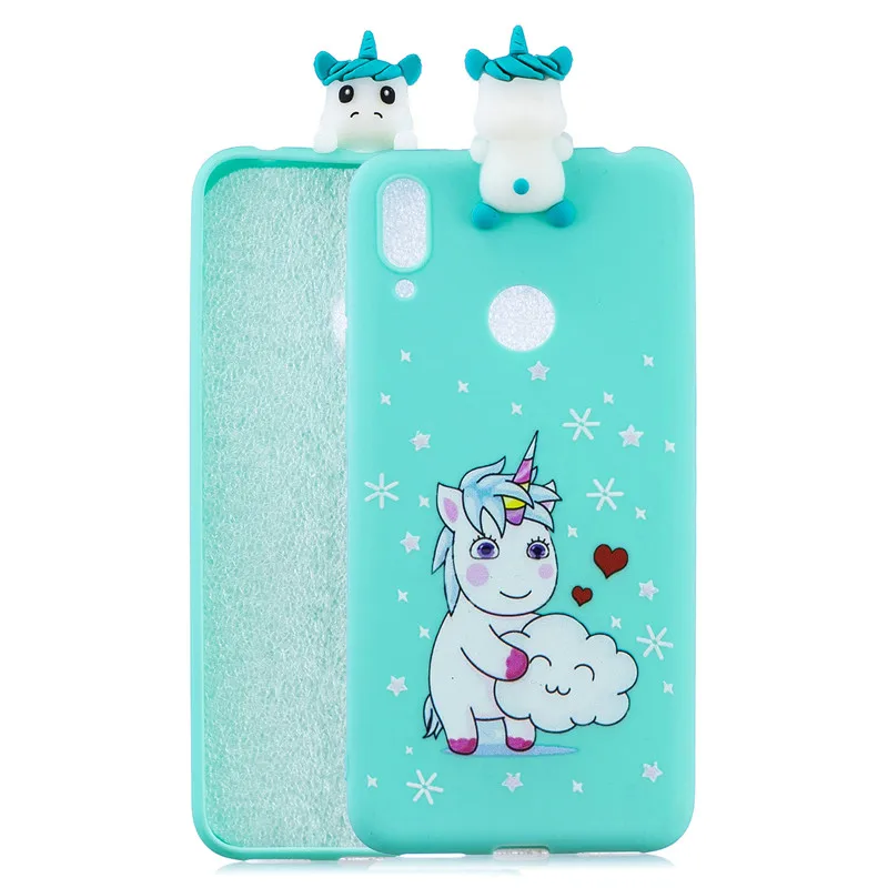 Чехол для Huawei Y6 2019 чехол Fundas Y7 Pro Prime 3D кукла игрушки конфеты мягкий силиконовый из