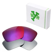 2 пары mryok против царапин ПОЛЯРИЗОВАННЫЕ замены Оптические стёкла для Oakley топливных элементов Солнцезащитные очки для женщин Серебряный Титан и полночь Защита от солнца