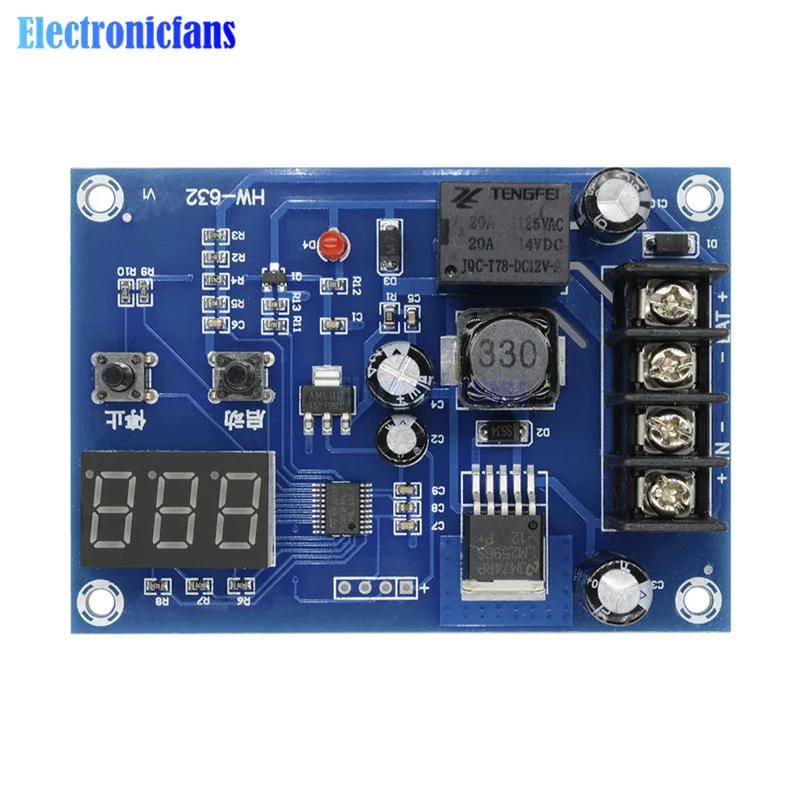 XH-M603 модуль управления зарядкой цифровой светодиодный дисплей хранение литиевая батарея зарядное устройство переключатель защиты 12-24 В