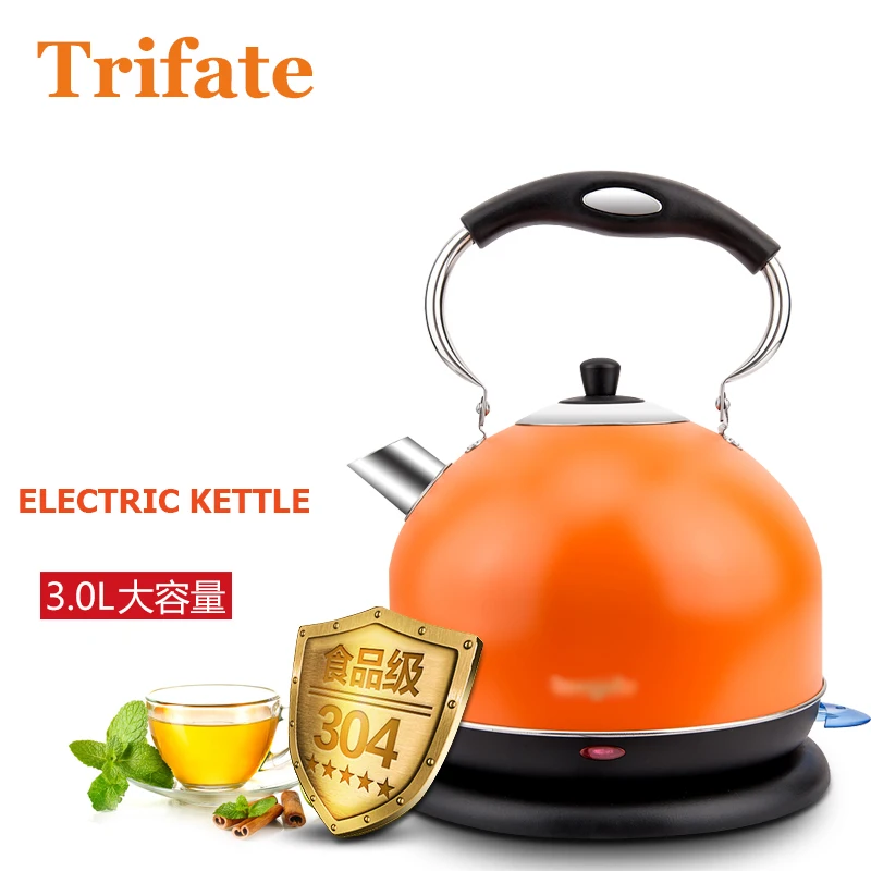 3L large capacity 2000W 3001 water boiling Orange Household electric