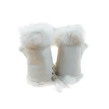 1 пара женские перчатки для бега на открытом воздухе, Пешие прогулки, велосипедные спортивные перчатки, зимние теплые перчатки с искусственным кроличьим мехом на запястье, теплые перчатки на половину пальца