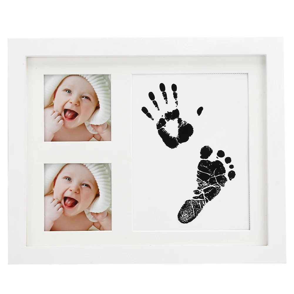 Newborn Baby Hand and Footprint Photo Frame Kit With InkPad Handmade Memory Gift