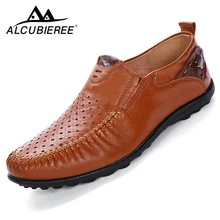 Luxury Designer Sneakers Men Genuine Leather Shoes Slip On Moccasins Loafers Men Leather Casual Shoes Summer Fashion Big Size 46