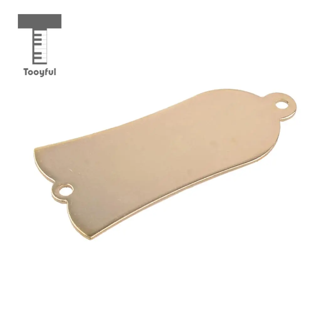 Tooyful Iron Bell-shaped 2 Holes Guitar Bass Replacement Truss Rod Cover Plate with Screws Musical Instrument Parts