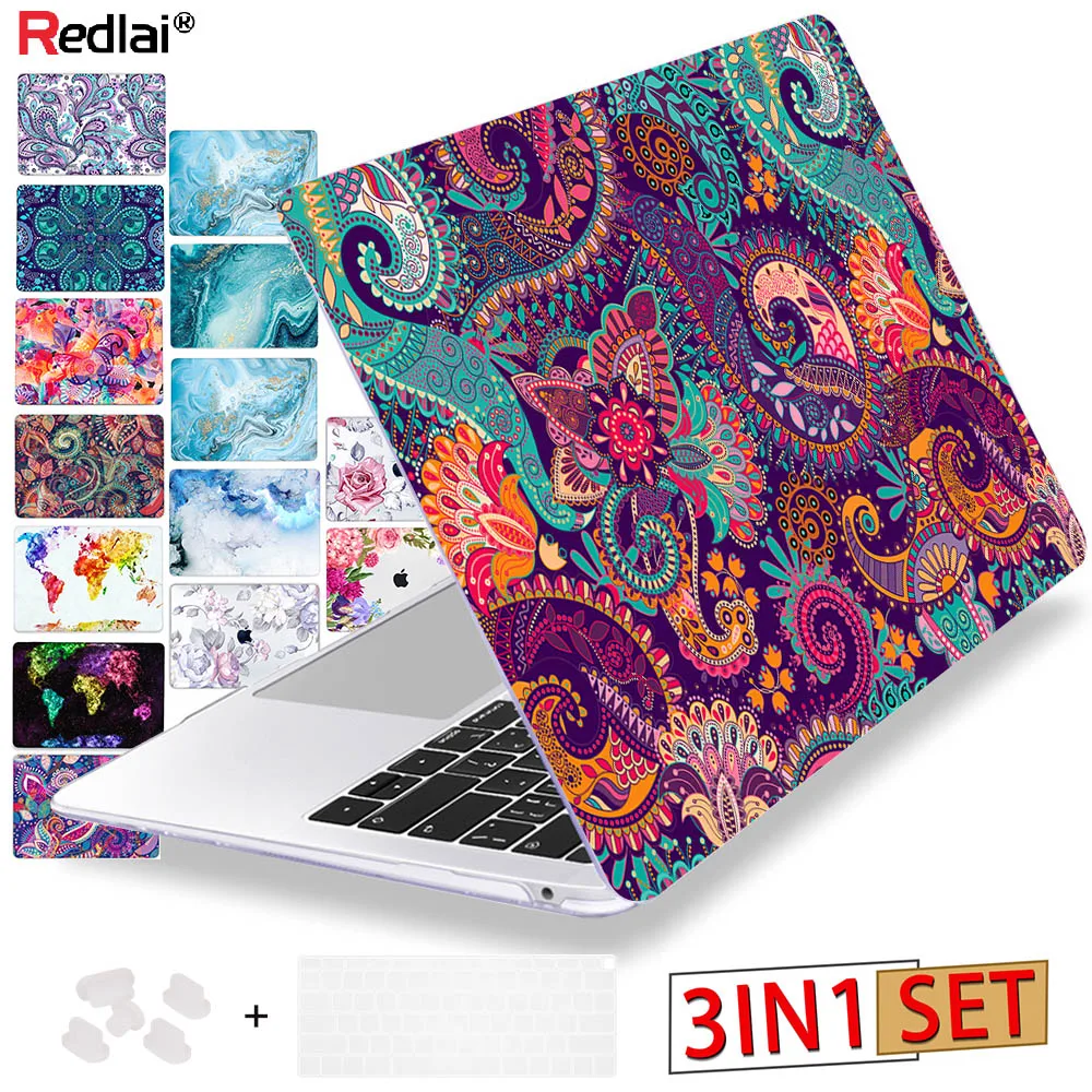 Estojo Rígido Impresso em Plástico para 2023 m2 Macbook Air Pro m1 Retina 11 12 13 15 16 Polegadas A2681 A2779 A2338 A2337 A2179 Tampa do Laptop