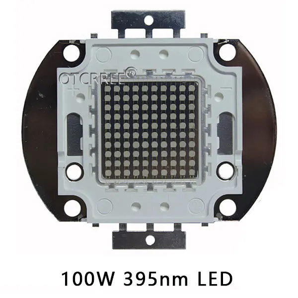 100W светодиодный COB UV 395-400nm 365-370nm светильник+ AC 85-265V Драйвер+ радиатор+ 60/120 градусов объектив с рефлекторный коллиматор комплект лампы - Испускаемый цвет: 100W 395nm LED