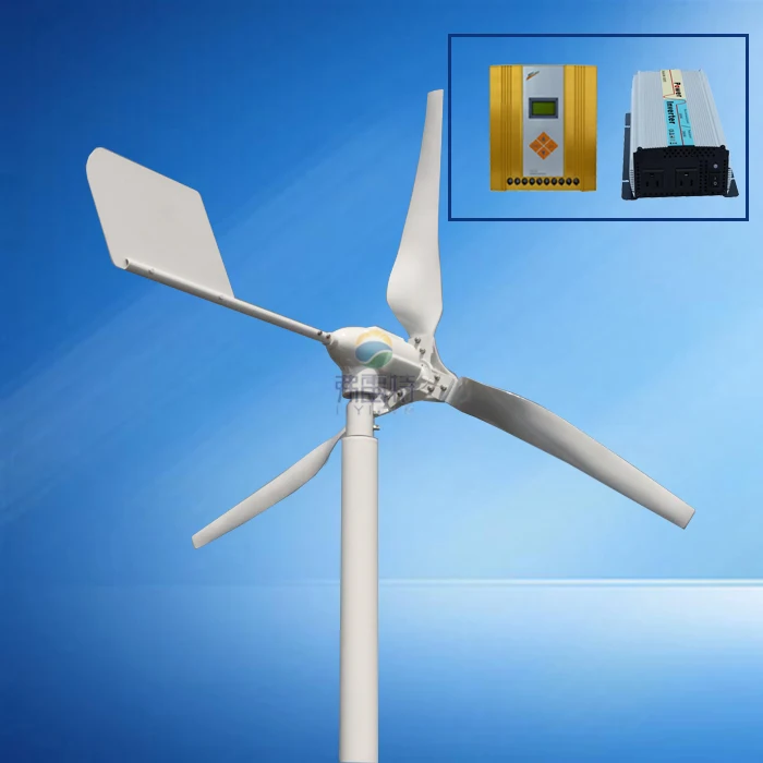 

HOT!600w MAX 800w wind turbine with 600w wind solar hybrid controller and 1000w pure sine wave inverter