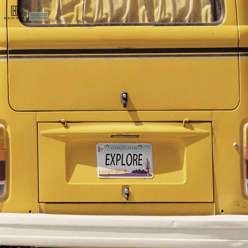Nordic Tropical Plants Landscape Canvas Art Wall Decor Paintings Of The Green Cactus Yellow Mountain A Car On Yellow Hillside