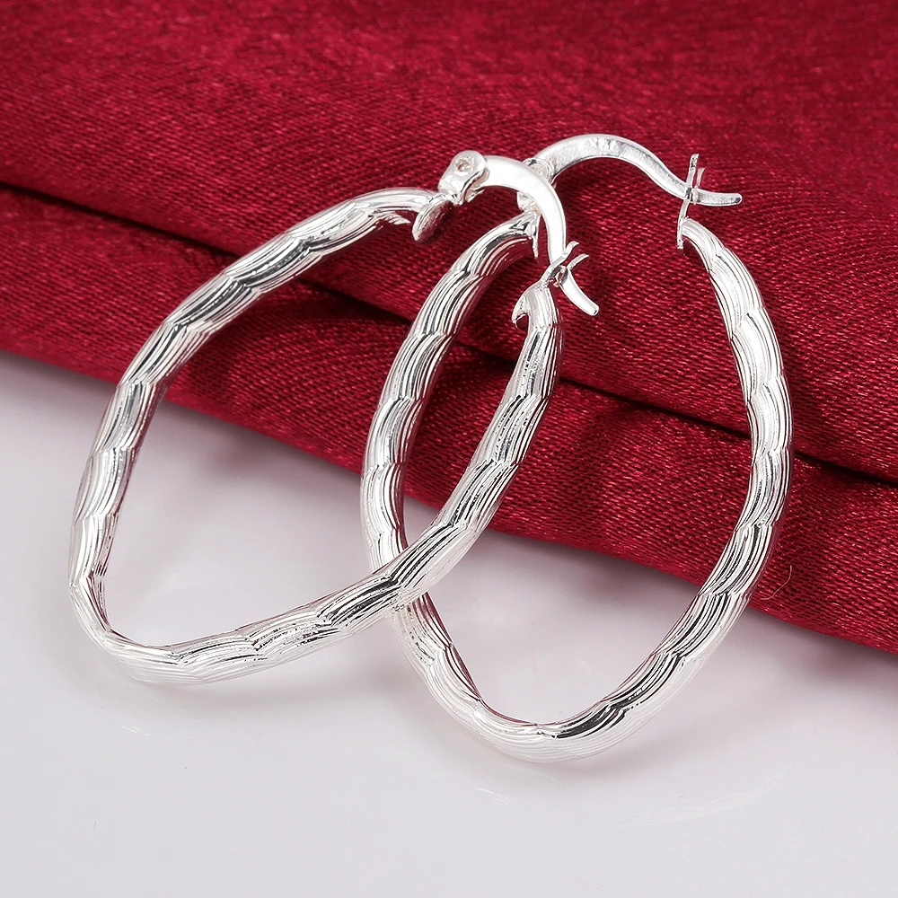 CHUKUI Silver Color Fish Pattern Big Hoop Earrings For Women Hoops Earings Boucles D Oreille Femme Bijoux (6)