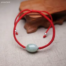 Натуральный Бирма ЖАДЕИТ красный браслет Lucy для женщин браслет дружеский подарок ручной работы 925 стерлингового серебра ювелирные изделия