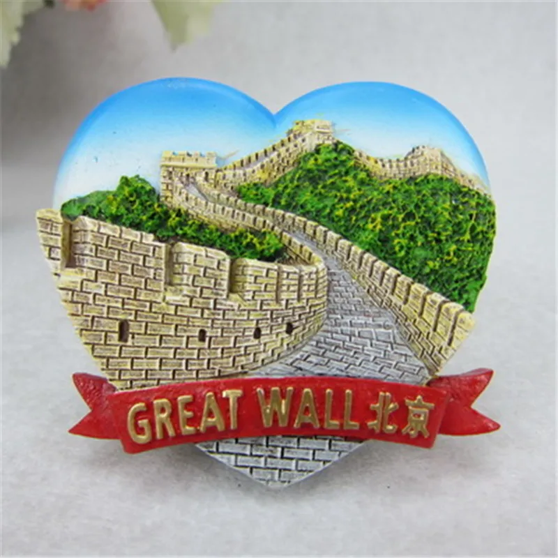 В форме сердца Великая стена Пекин Китай туризм фотообои|souvenir fridge magnets|fridge magnetfridge