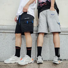 Японские мужские шорты Карго летние Харадзюку Стиль повседневные свободные брюки спортивные летние короткие брюки тренд