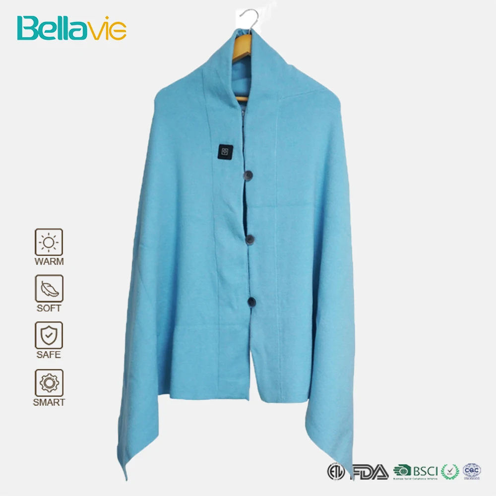 

Bellavie USB Plug Electric Heating Wrap Heating Shawl Winter Popular Knitted Wrap Free Size Shawl Sleeve/Sleeveless Wrap