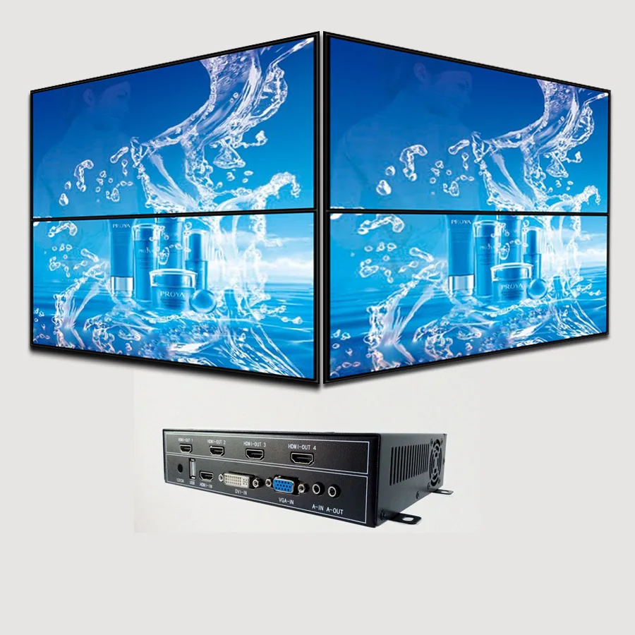 1x2 video wall processor for video wall displays