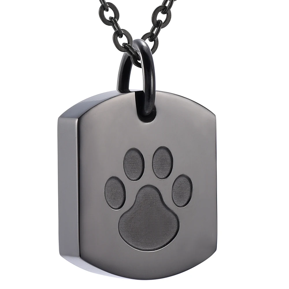 IJD8022 New Style Plated Stainless Steel Paw Print Dog Tag Pet