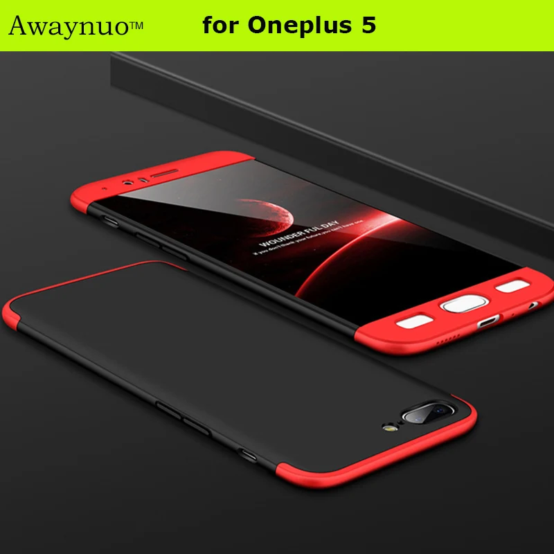 Матовое щит телефон Панцири чехол для OnePlus 5 Полный Задняя крышка защитный