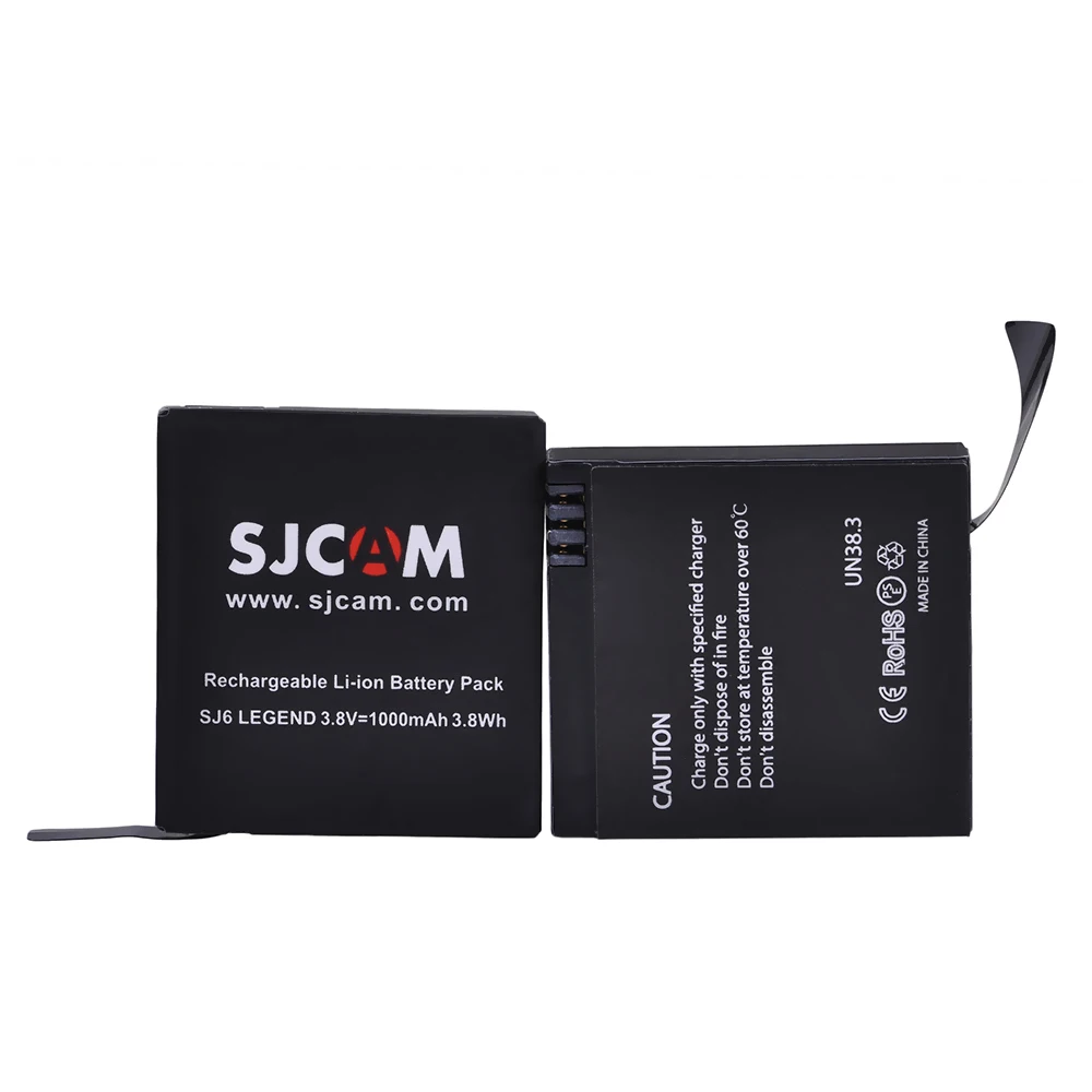 3X3,8 в 1000 мАч аккумулятор SJCAM SJ6 LEGEND+ светодиодный Displys 3 слота USB зарядное устройство для SJ6 Legend SJ6 Legend Air Sports DV камера