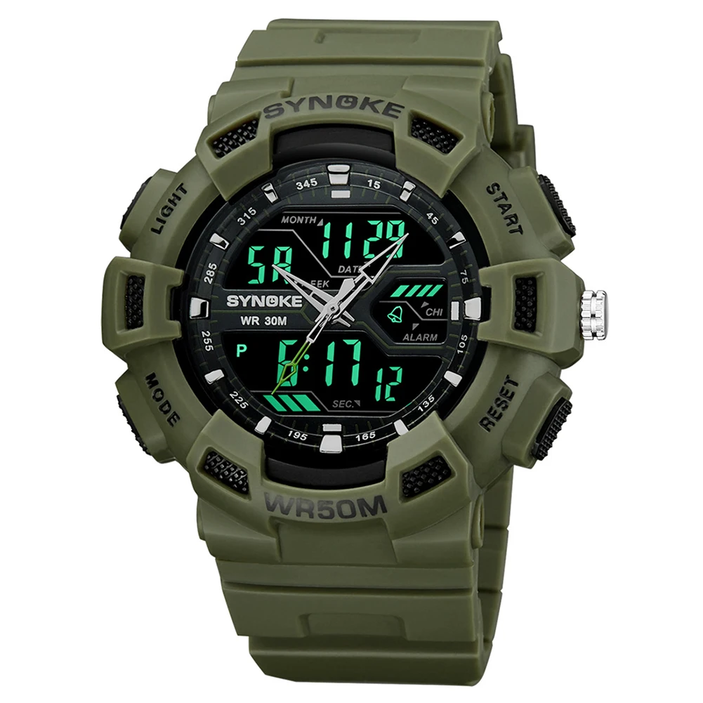 

Outdoor Sports Hiking Waterproof Luminous Digital Display Quartz Man Wrist Watch