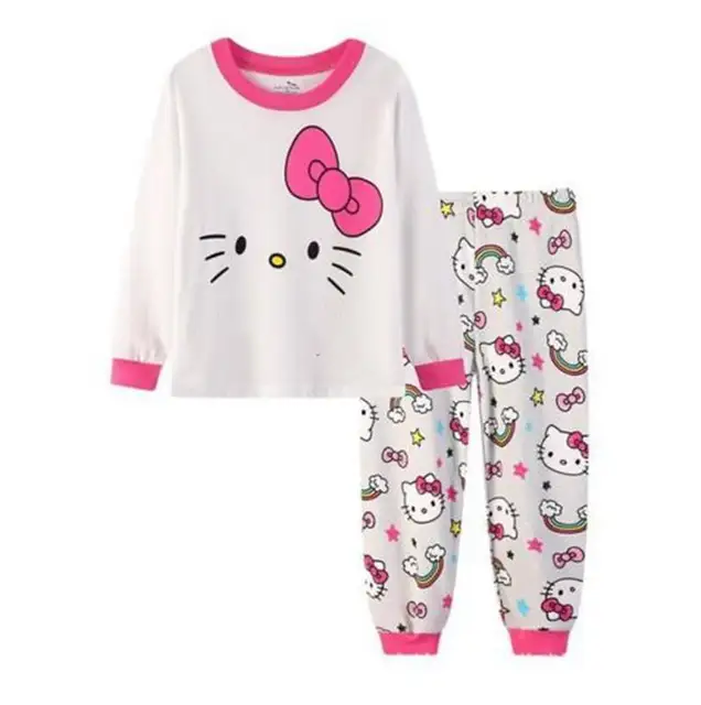 New Children's Christmas pajamas set girls spring & autumn long sleeve