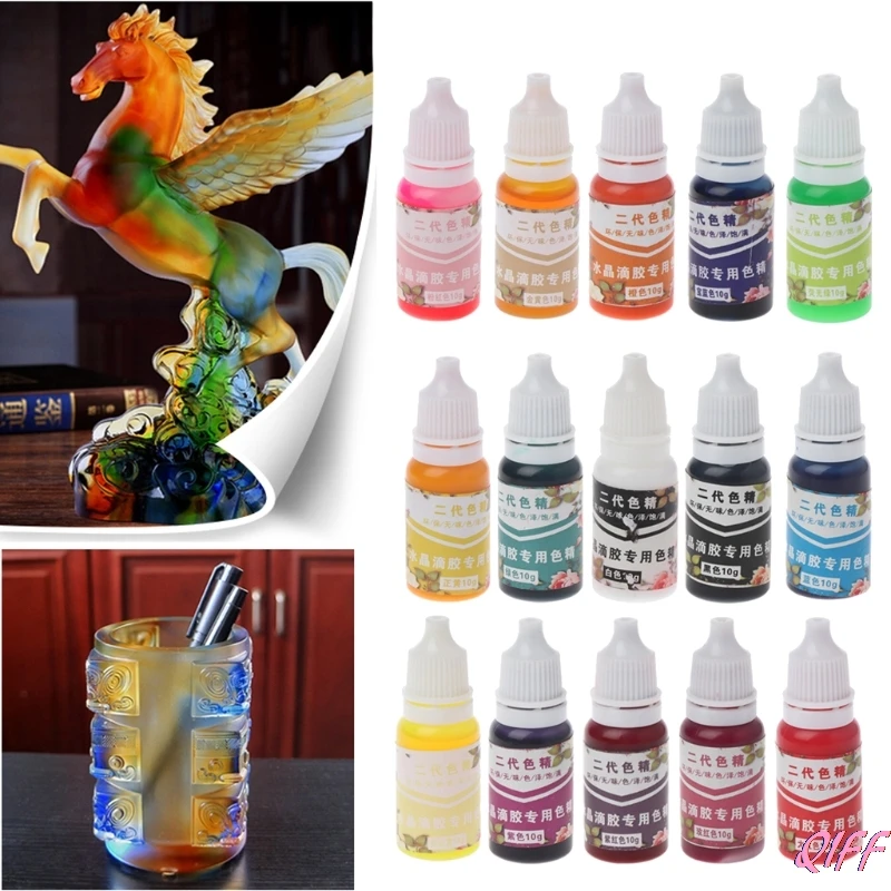 

Drop&Wholesale UV Resin Ultraviolet Curing Resin Liquid Pigment Dye Handmade Art Craft 15 Color APR28