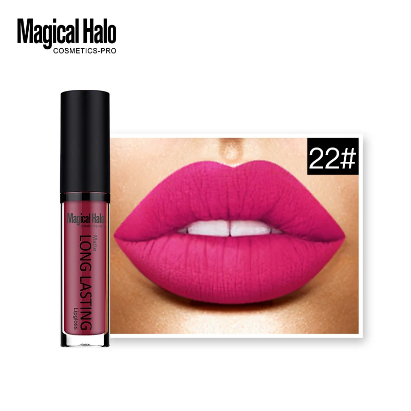 20-38 цветов бренд Magical Halo жидкая помада стойкий блеск для губ матовая губная помада водостойкая блеск для губ татуировка Обнаженная Cosmetcis Berry - Цвет: 22