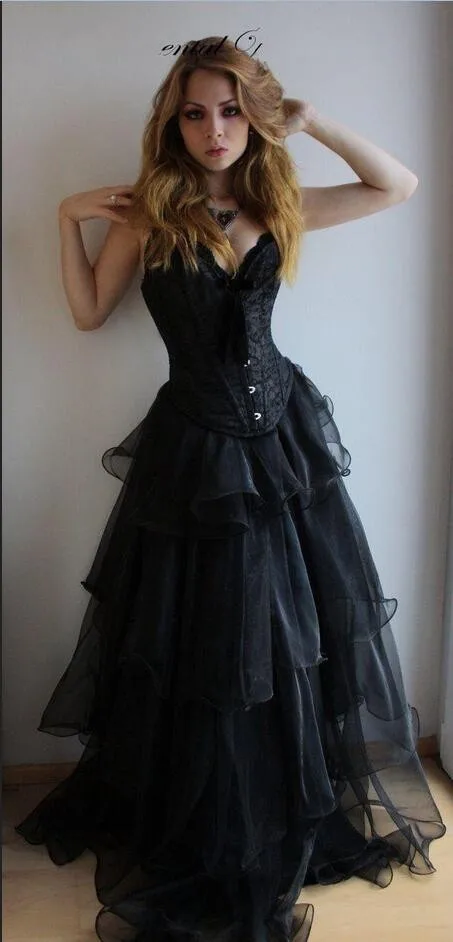 Robe De Soiree Black Victorian Gothic ...