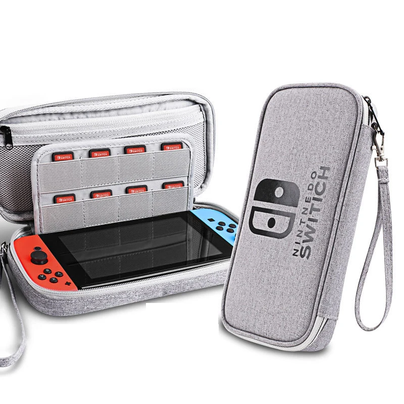 

EVA Traval Storage Hard Case Bags Box For Nintend Nintendoswitch NS Console Portable Carrying Game Accessories-Waterproof-Gray
