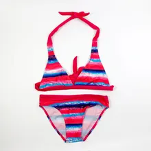 Детское бикини, купальники, девочек милые носки в полоску для малышей Детские купальники пляжная одежда для девочек купальник детские купальные костюмы на возраст 8–16 лет