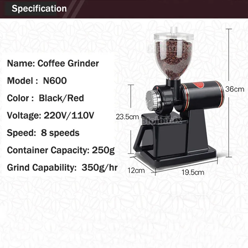 EUUKAUUS Plug Electric Coffee Grinder Machine coffee millling grinder Home Coffee Bean Grinder 220V110V (2)