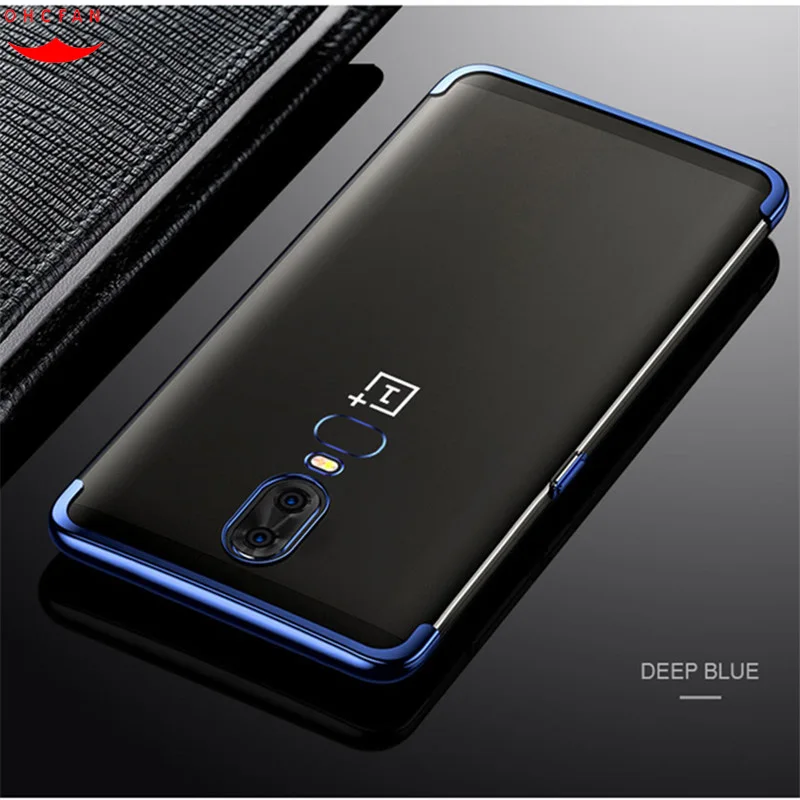 Buy Oneplus 6 Case Luxury Plating Transparent TPU 3 In