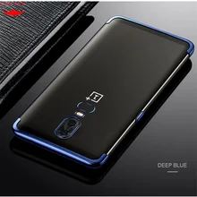

Oneplus 6 Case Luxury Plating Transparent TPU 3 In 1 Design Cover For One plus 6 Shockproof For Oneplus 6 Phone Cases Silicone