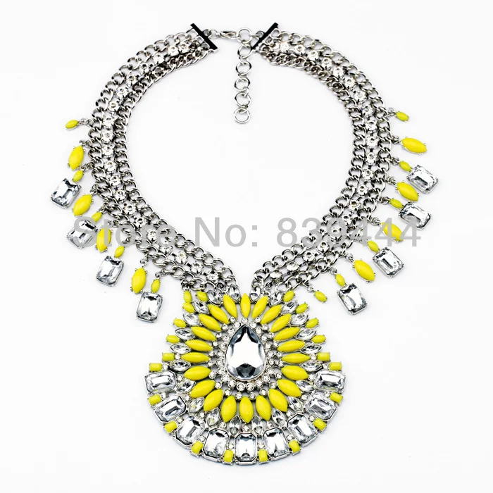 Wholesale Crystal Statement Necklace Costume Jewelry Necklace
