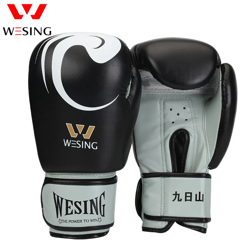 Wesing boxing gloves professional Adult Unisex Sparring Gloves PU leather 10OZ
